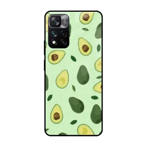 Lightweight texture Soft Detail Layer Avocado Green Glass Case For Mi 11i