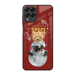 Astronaut Bear Glass Case for Samsung Galaxy M53 5G Strong protection Flexible Pattern Layer