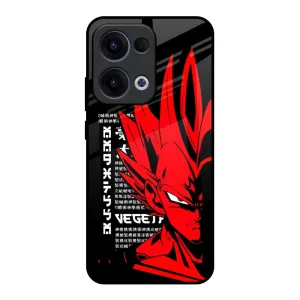 Durable Build Quality Red Vegeta Glass Case for Oppo Reno13 5G