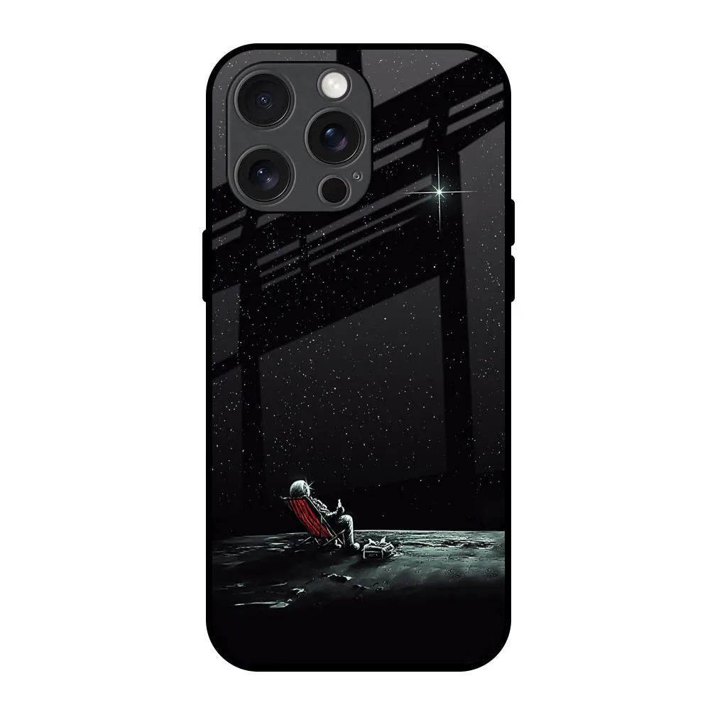 Relaxation Mode On Glass Case For iPhone 15 Pro Max Elegant Pattern Design Polished Surface