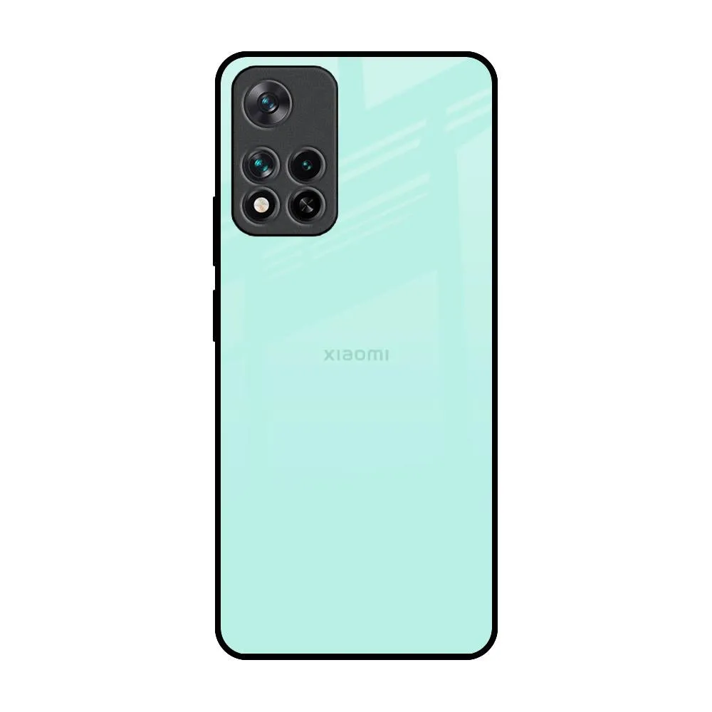 Soft Edge Look Teal Glass Case for Mi 11i