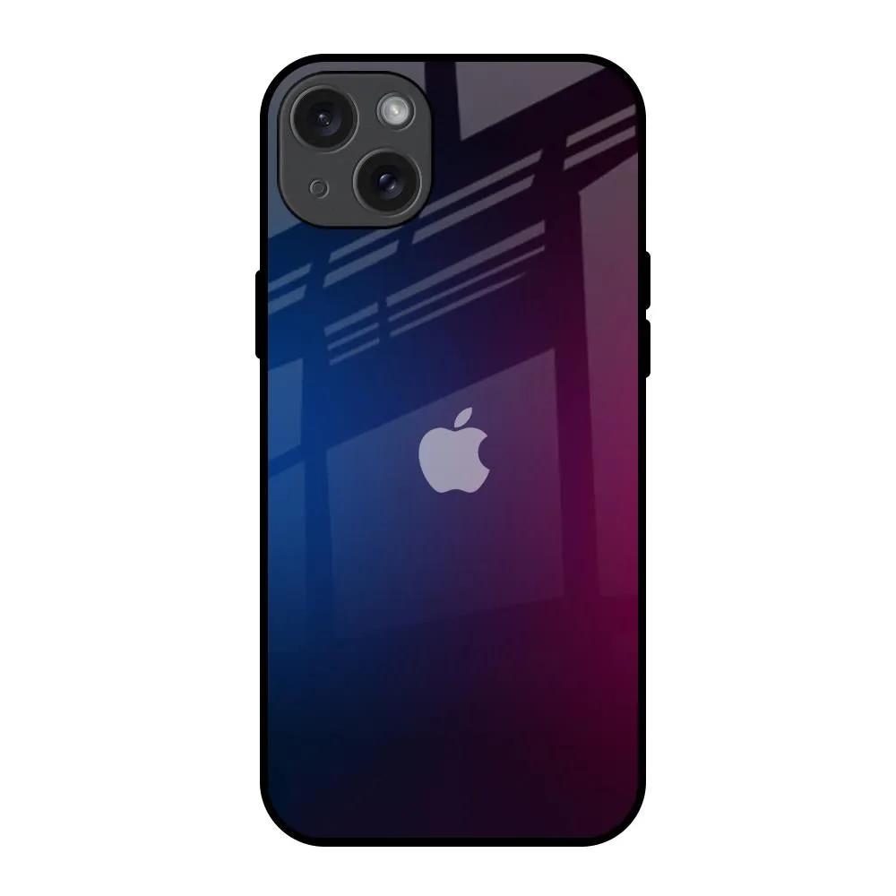 Mix Gradient Shade Glass Case For iPhone 15 Plus Protective Shell Design Hybrid Pattern Texture