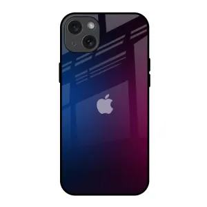 Mix Gradient Shade Glass Case For iPhone 15 Plus Protective Shell Design Hybrid Pattern Texture