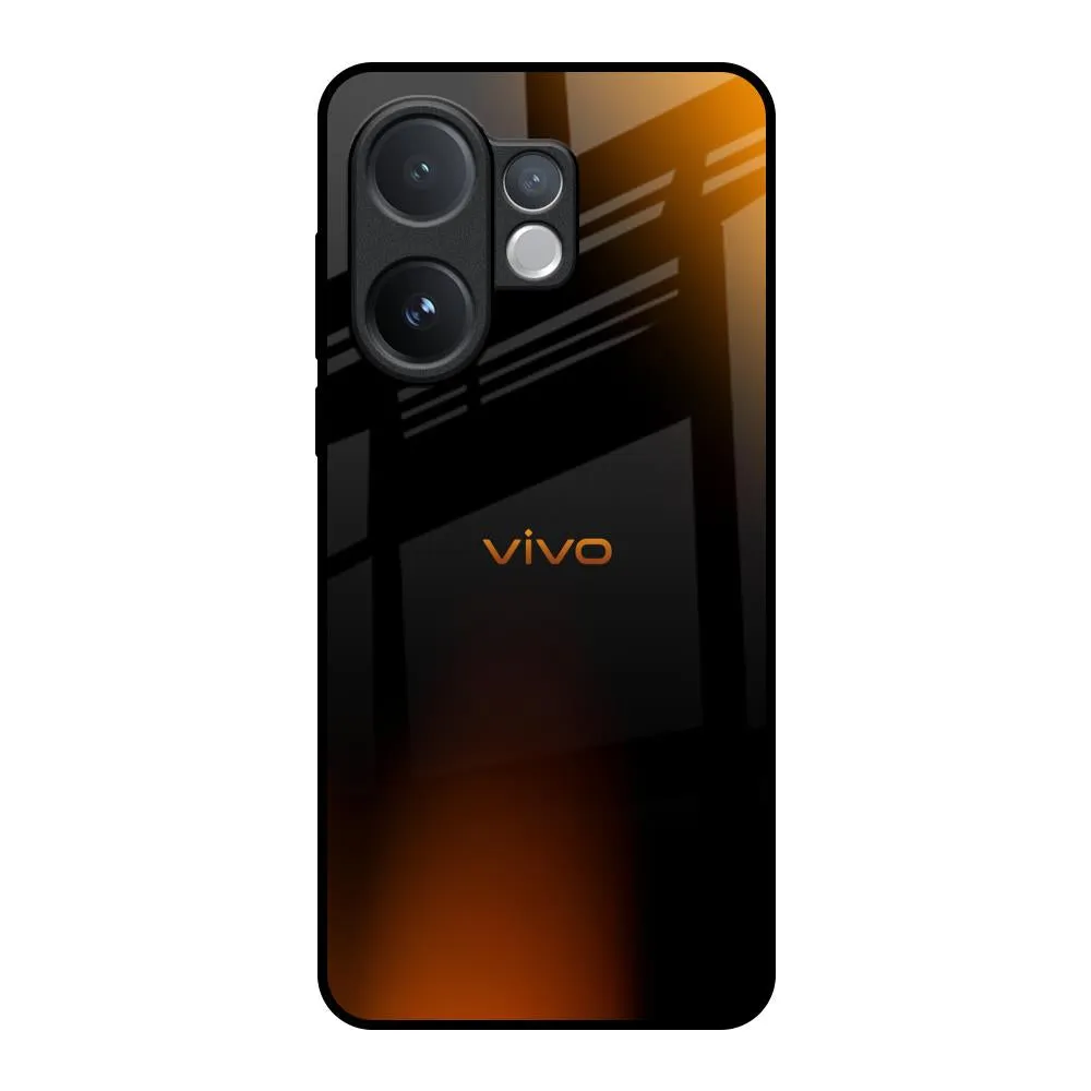 Orange Black Fusion Glass Case for Vivo V60 5G Soft Protection