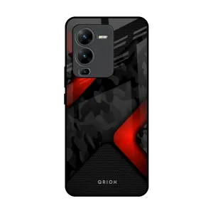 Modern Camo Abstract Glass Case for Vivo V25 Pro Shock Surface