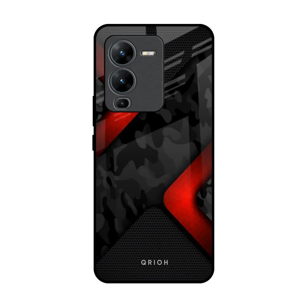 Modern Camo Abstract Glass Case for Vivo V25 Pro Shock Surface