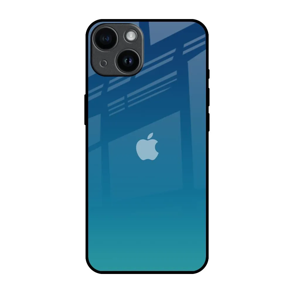 Soft Detail Layer Celestial Blue Glass Case For iPhone 14