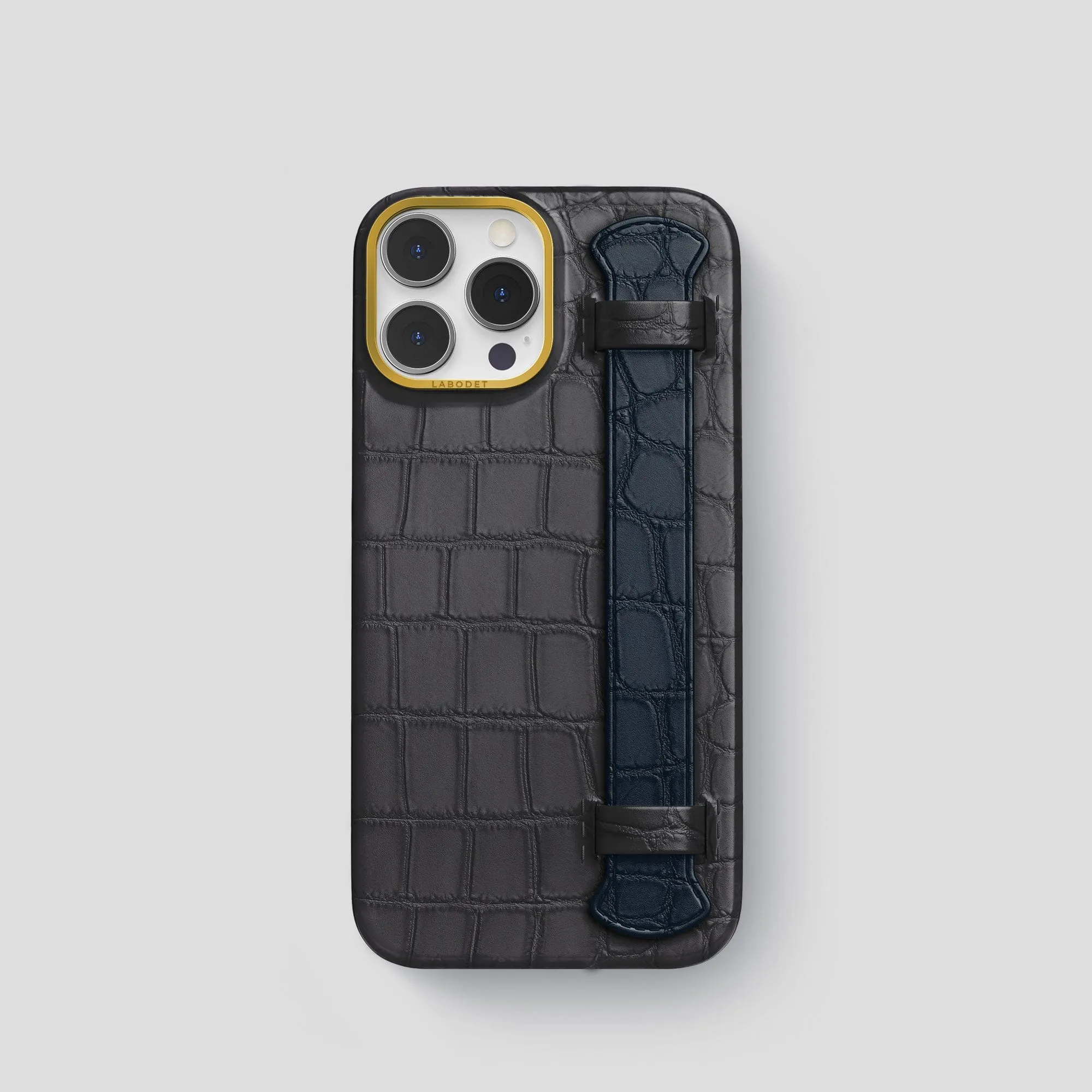 Refined Pattern Ergonomic Texture Handle Case Color?? For iPhone 15 Pro In Alligator