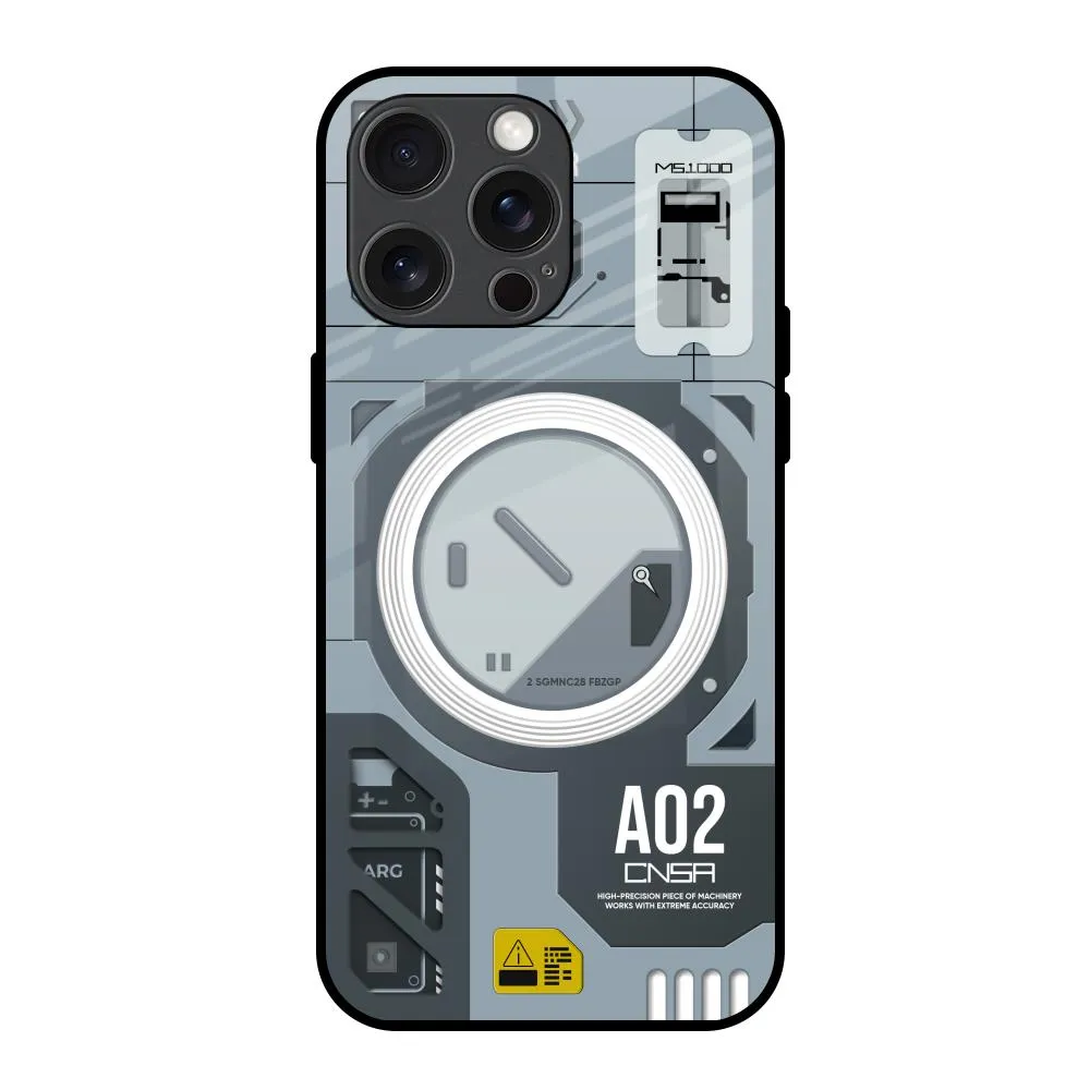 Trendy Design Artistic Design Modern Technology Glass Case for iPhone 15 Pro Max