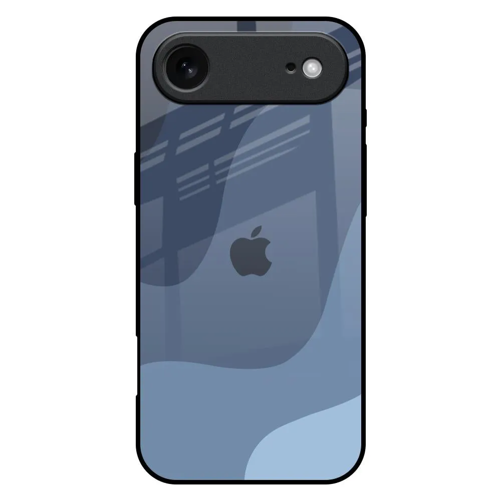 Premium Feel Navy Blue Ombre Glass Case for iPhone 17 Air