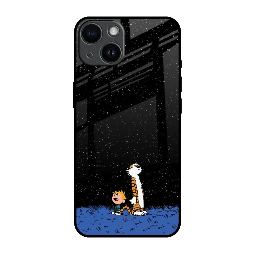 Night Sky Star Glass Case for iPhone 14 Protective Pattern Texture