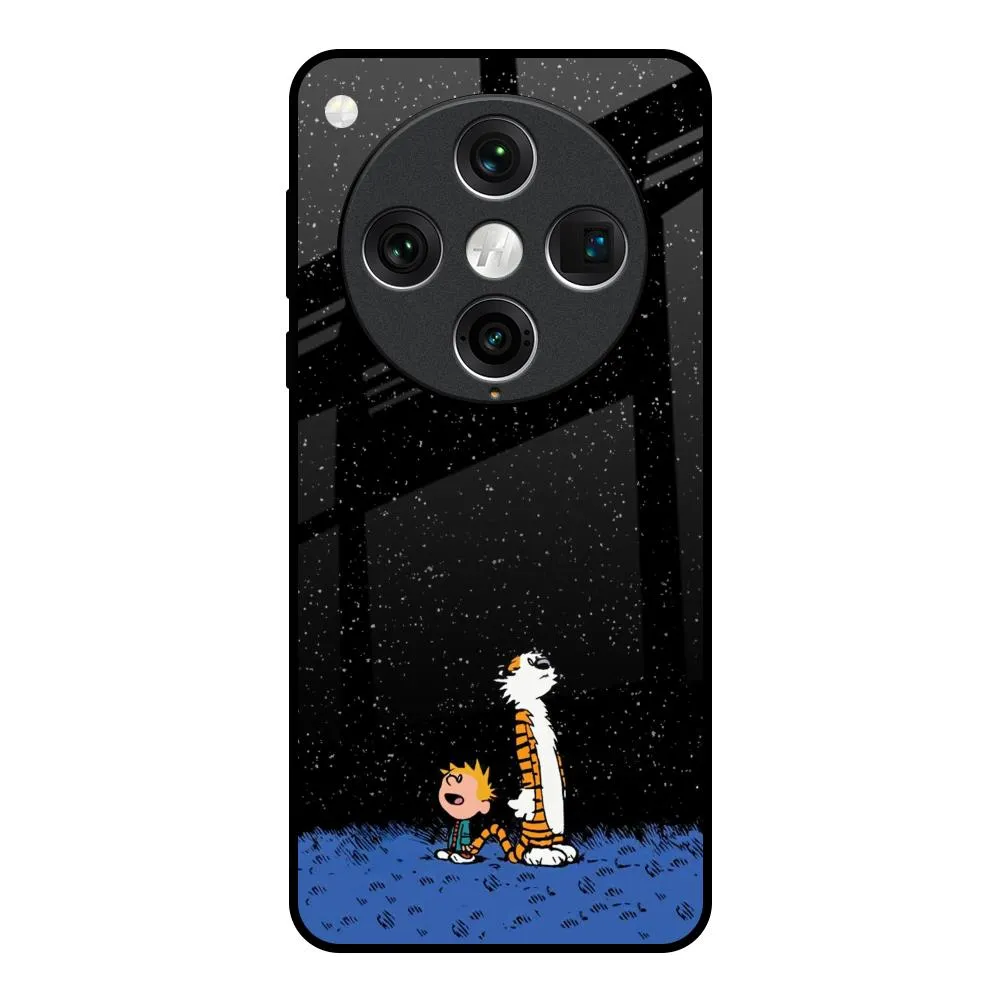 Smooth Feel Surface Night Sky Star Glass Case for Oppo Find x8 Pro