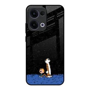 Night Sky Star Glass Case for Oppo Reno13 5G Fashion Touch Simple Finish