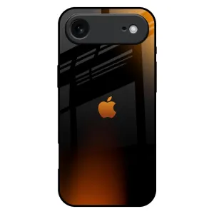 Orange Black Fusion Glass Case for iPhone 17 Air Premium Detail Finish Elegant Pattern