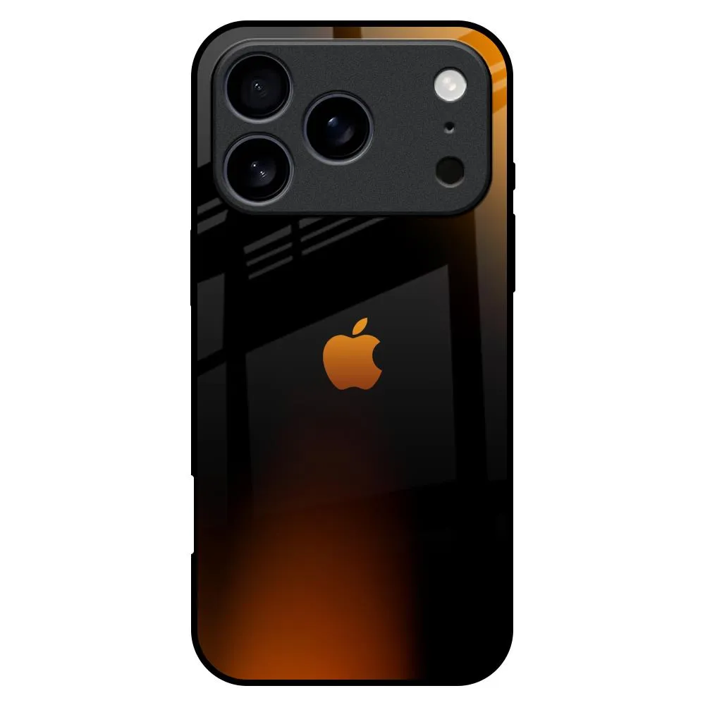 Orange Black Fusion Glass Case for iPhone 17 Pro Max Comfort Design Layer
