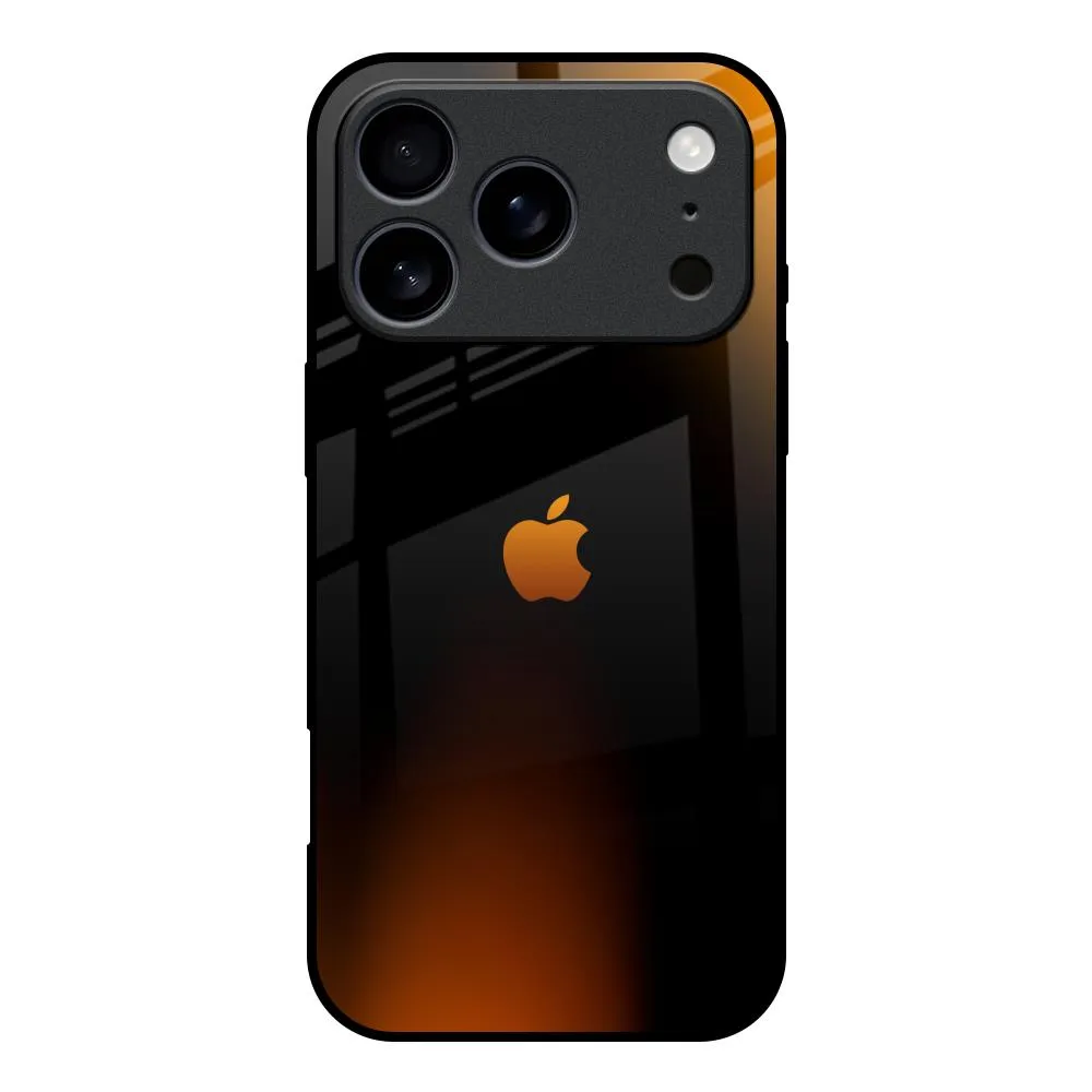 Orange Black Fusion Glass Case for iPhone 17 Pro Smooth Look