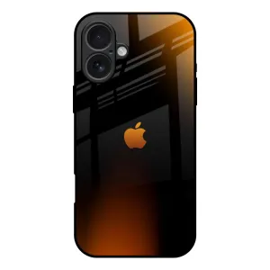 Orange Black Fusion Glass Case for iPhone 17 Hybrid Texture Layer