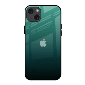 Stylish grip Palm Green Glass Case For iPhone 15 Plus