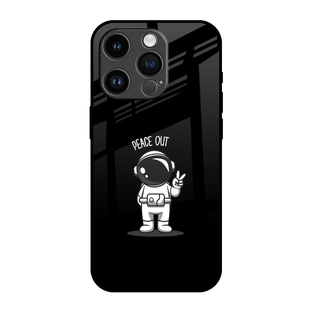 Peace Out Astro Glass Case for iPhone 14 Pro Urban Style
