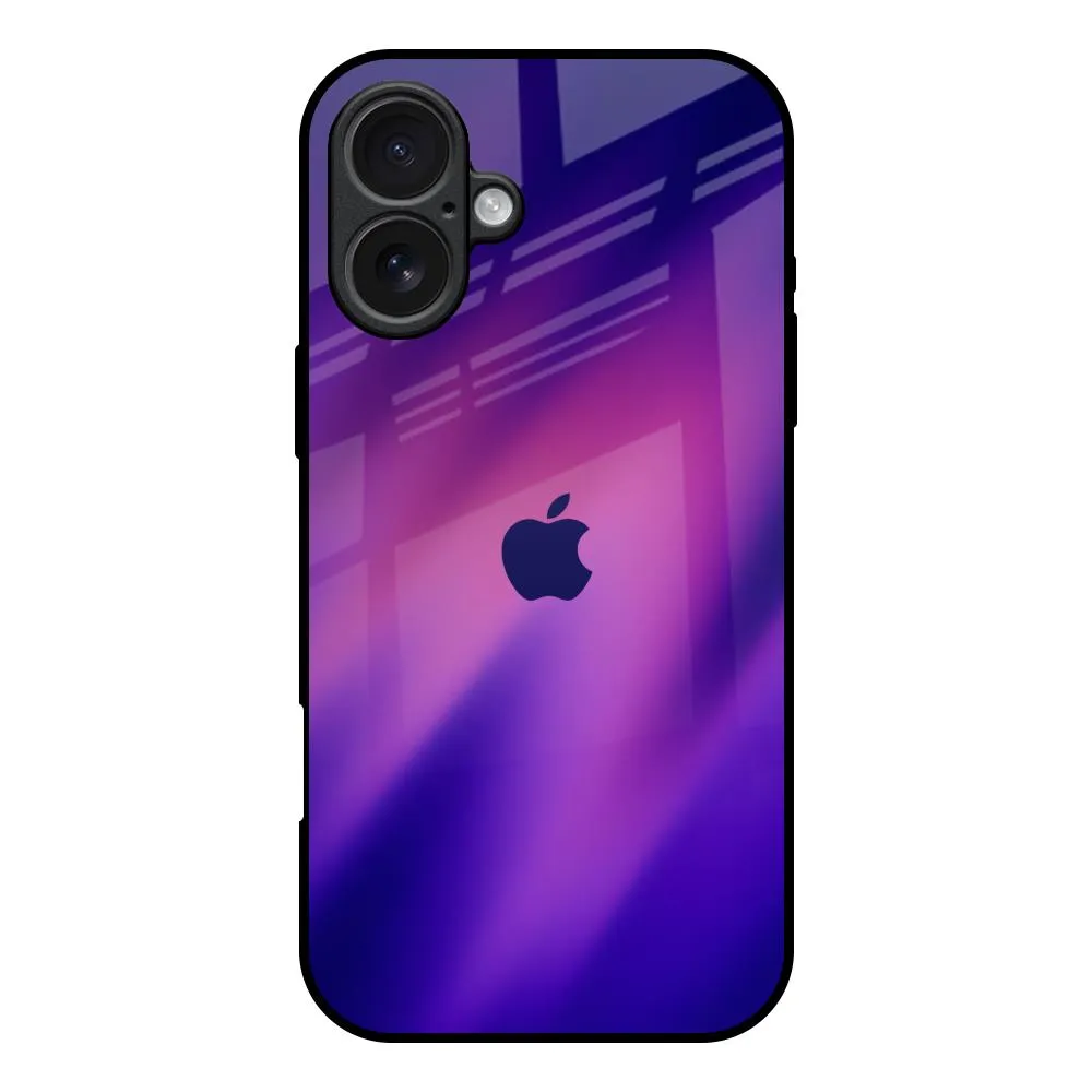 Elegant Texture Layer Pink Thunder Glass Case for iPhone 17