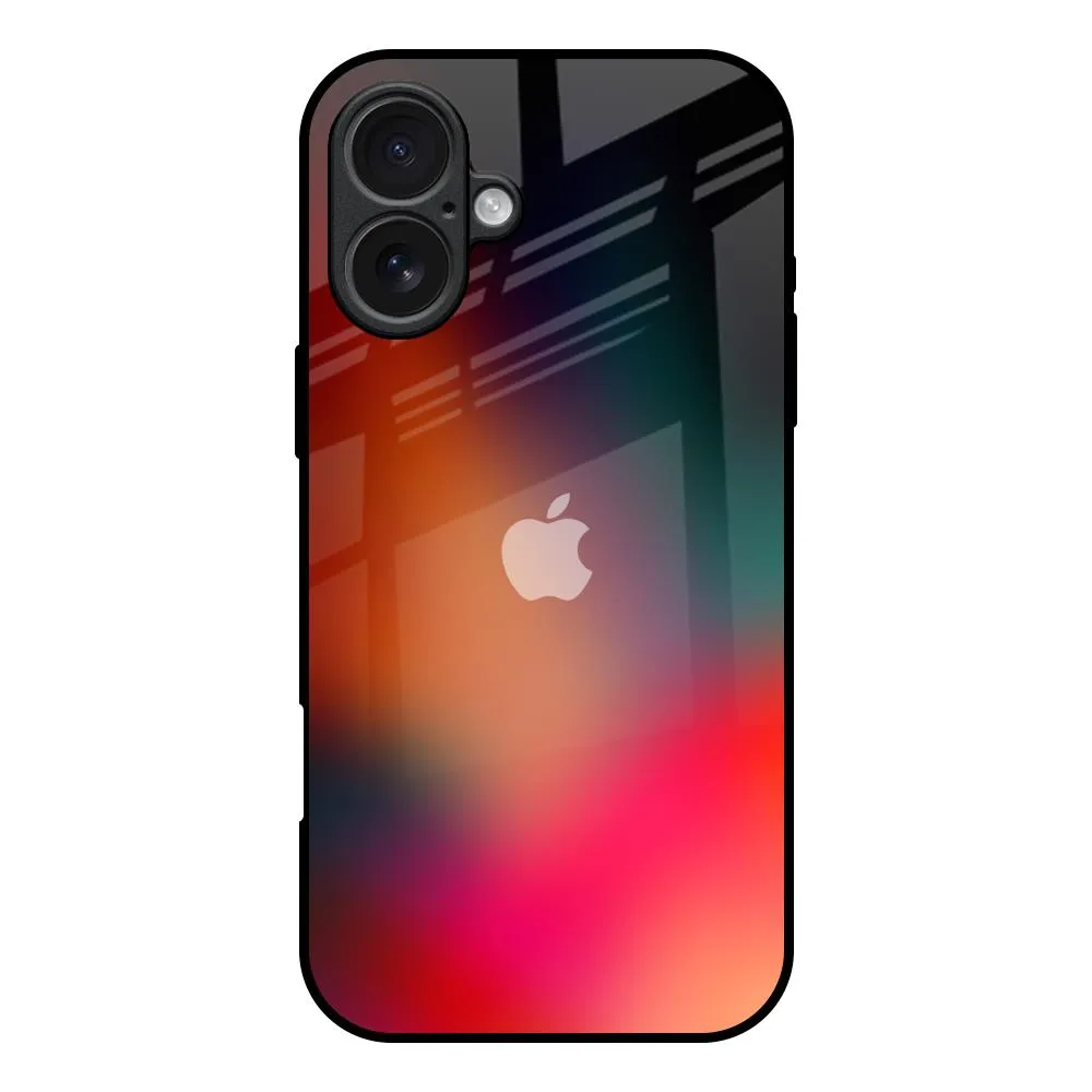 Playful Gradient Glass Case for iPhone 17 Elegant Pattern Design