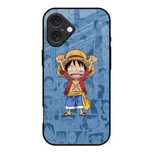 Chubby Anime Glass Case for iPhone 16 Soft Detail Layer