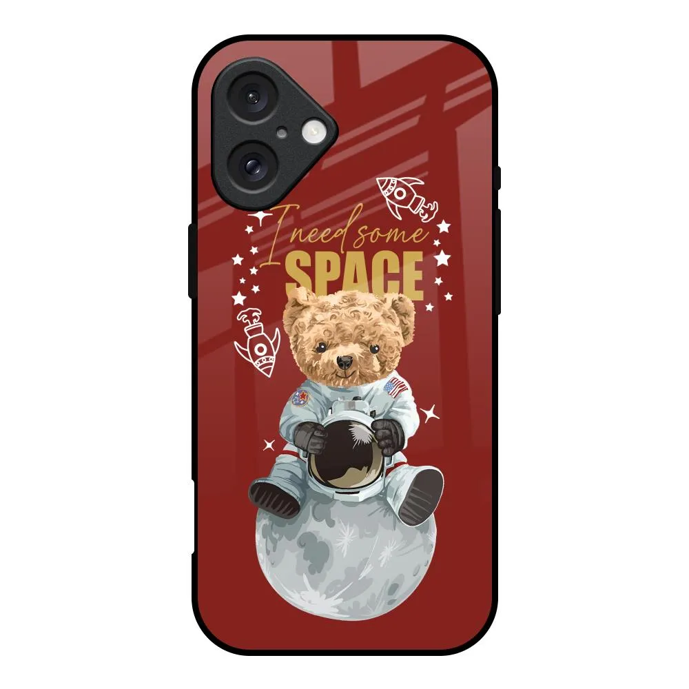 Soft Feelings Astronaut Bear Glass Case for iPhone 16