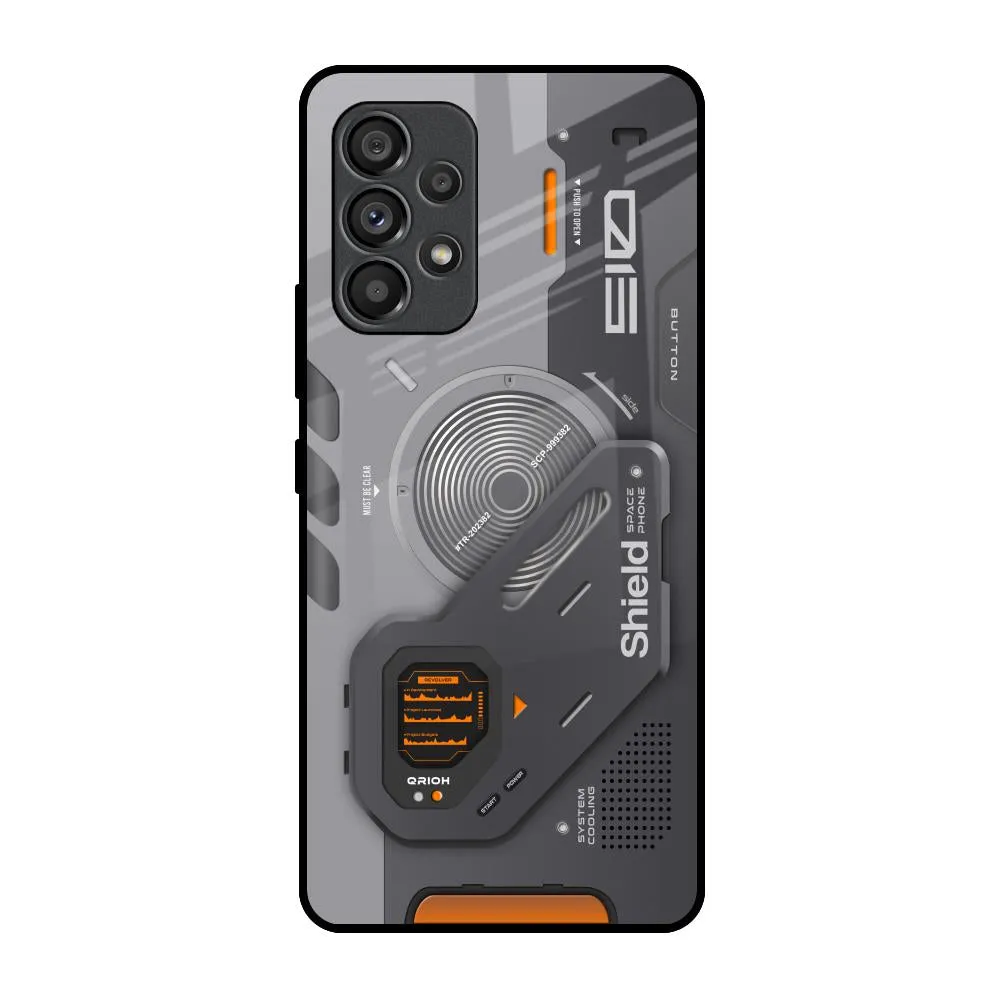 Luxury Detail Comfort Shield Texture Tech Lifestyle Glass Case for Samsung Galaxy A53 5G