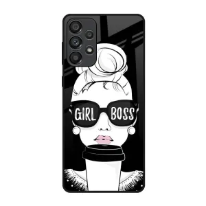 Unique Artwork Custom Fit Girl Boss Glass Case For Samsung Galaxy A73 5G