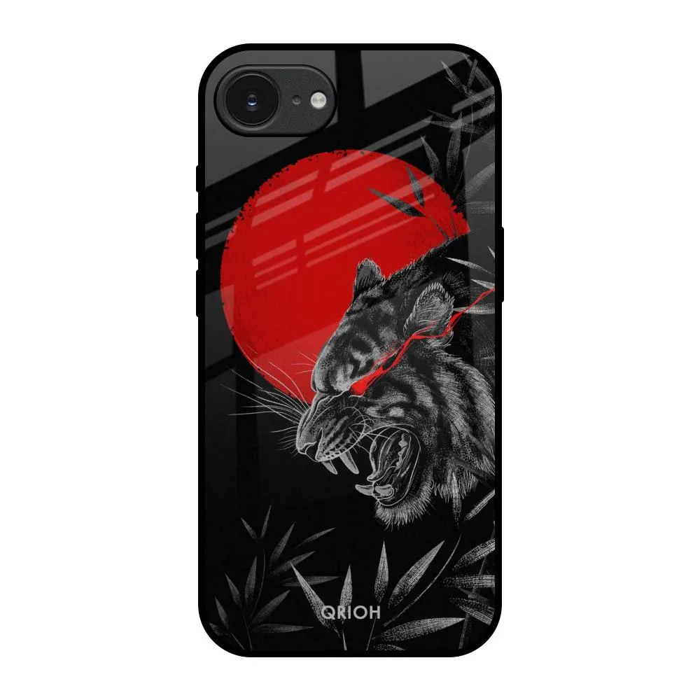 Red Moon Tiger Glass Case for Apple iPhone 16e Modern Function Smooth Craftsmanship