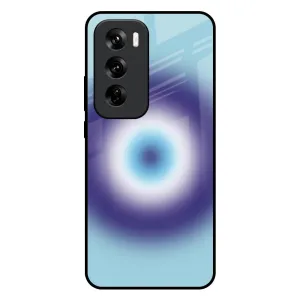 Evil Eye Art Glass Case for Oppo Reno 12 5G Matte Protection Simple Texture