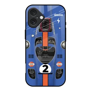 Car Adiction Glass Case for iPhone 16 Polished Finish Texture Refined Finish