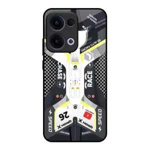 Car Enthusiast Glass Case for Oppo Reno13 5G Marble Texture Drop Protection