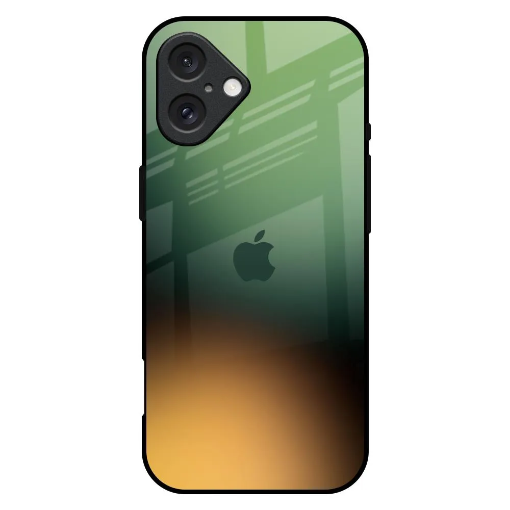 Unique Texture Blurry Forest Glass Case for iPhone 16 Plus