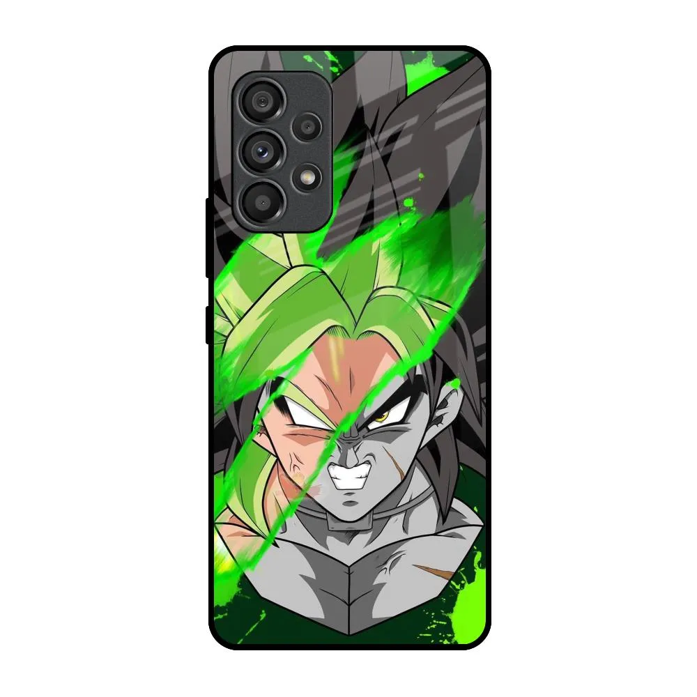 Impact Cushion Anime Green Splash Glass Case for Samsung Galaxy A53 5G