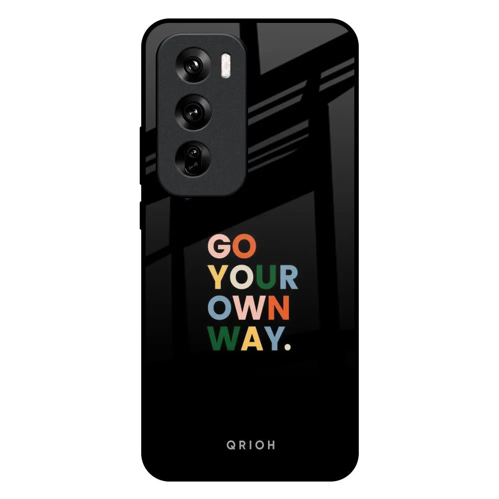 Go Your Own Way Glass Case for Oppo Reno 12 5G Enhanced grip
