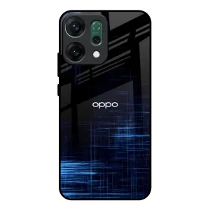 Stylish Color Edge Shield Blue Scratch Glass Case for Oppo Reno14 Pro 5G