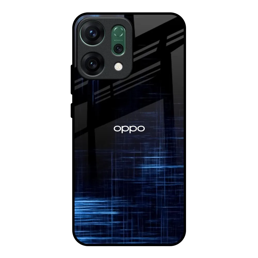 Stylish Color Edge Shield Blue Scratch Glass Case for Oppo Reno14 Pro 5G