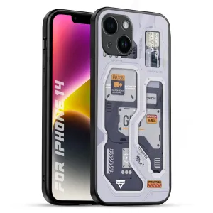 Tech Savvy Glass Case for iPhone 14 Stylish grip Flexible Design