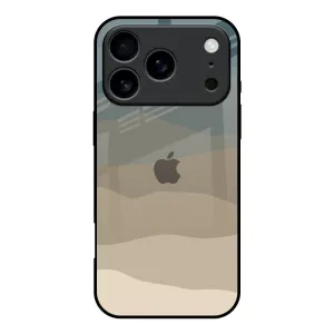 Abstract Mountain Pattern Glass Case for iPhone 17 Pro Protective Craft Fashion Edge