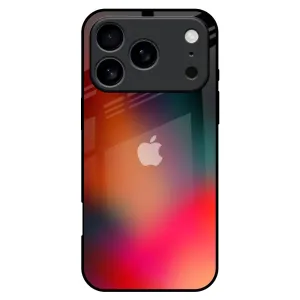 Playful Gradient Glass Case for iPhone 17 Pro Max Soft Feelings