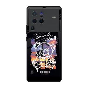 Protective Corner Elegant Accent Summer Vibe Glass Case for Vivo X80 Pro 5G