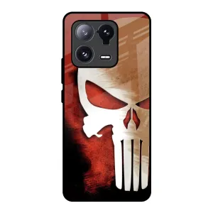 Red Skull Glass Case for Mi 13 Pro Soft touch layer