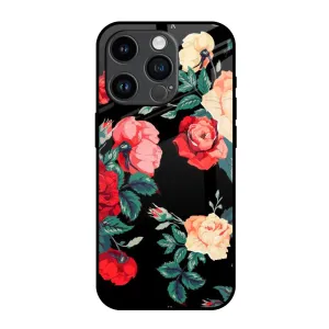 Light Touch Floral Bunch Glass Case For iPhone 14 Pro