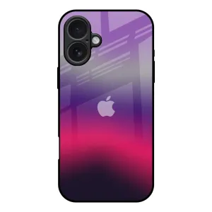 Compact Style Unisex Design Pink Horizon Glass Case for iPhone 17