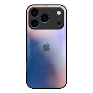 Soft Edge Texture Travel Essential Blue Mauve Gradient Glass Case for iPhone 17 Pro