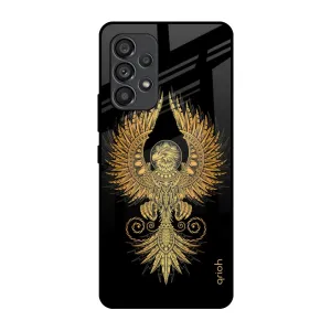 Mythical Phoenix Art Glass Case for Samsung Galaxy A53 5G Rugged Design Style