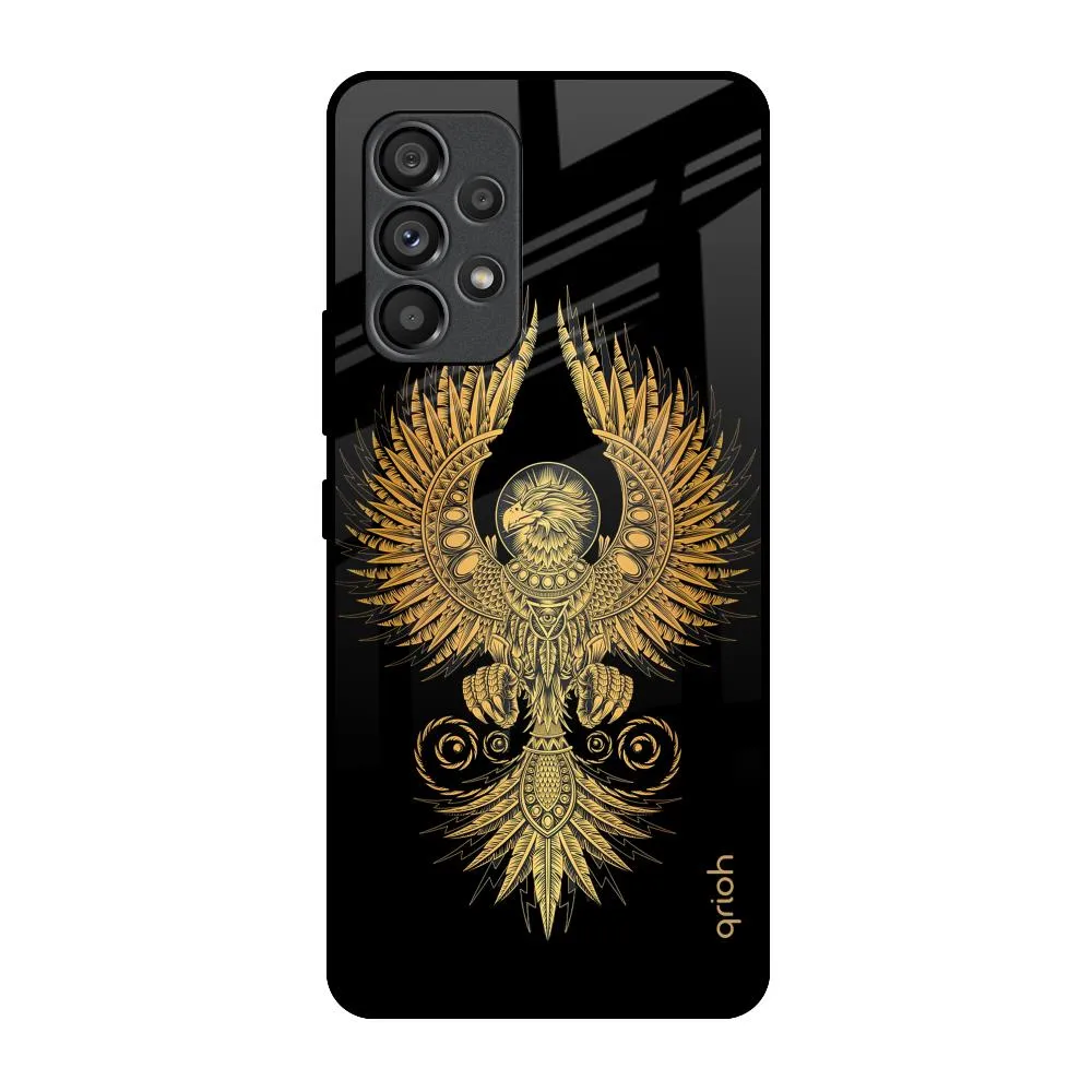 Mythical Phoenix Art Glass Case for Samsung Galaxy A53 5G Rugged Design Style