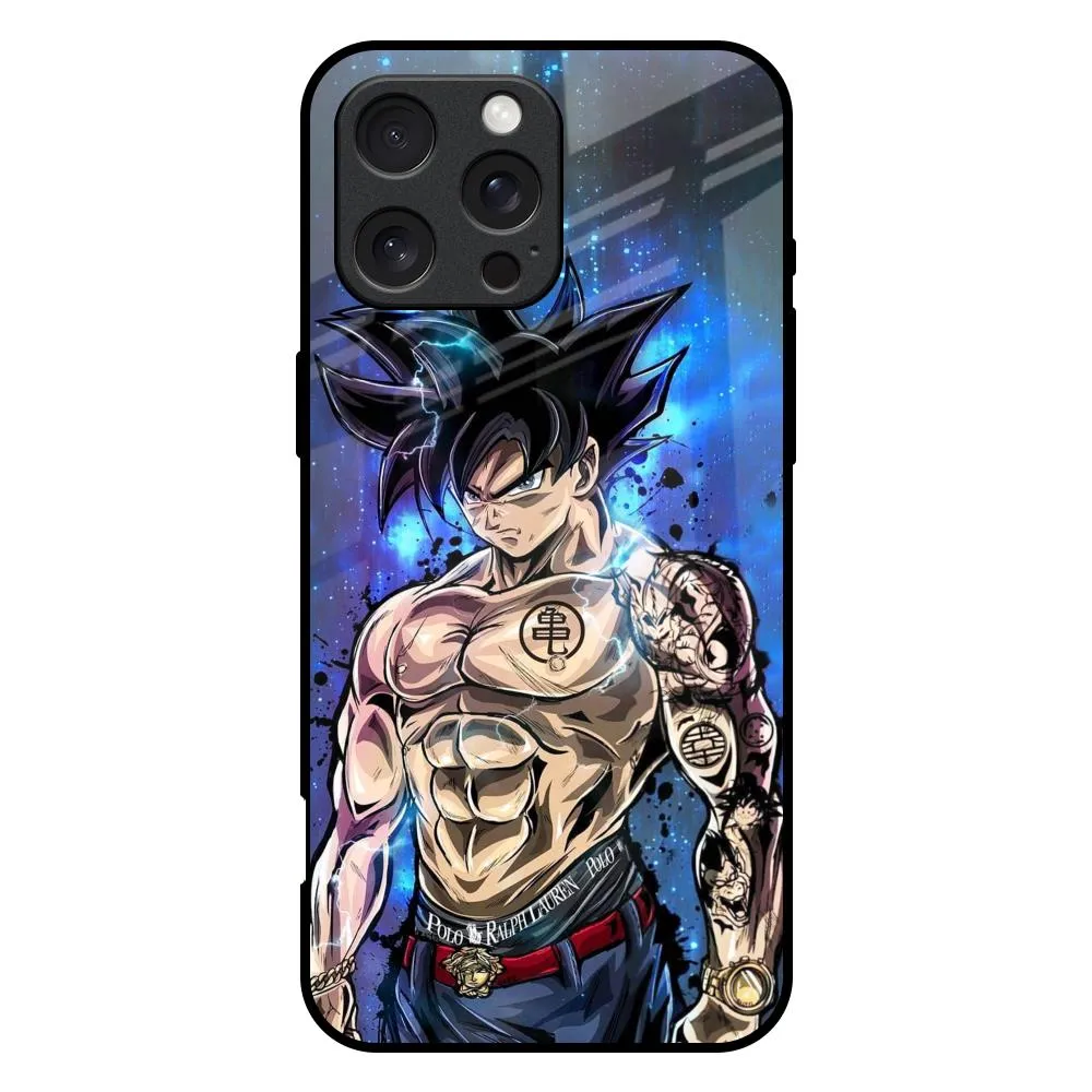 Branded Anime Glass Case for iPhone 16 Pro Max Sleek Finish