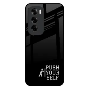 Trendy Pattern Push Your Self Glass Case for Oppo Reno 12 5G